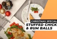 Quick and Easy Christmas Dinner Recipes Stuffed Chicken and Rum Balls